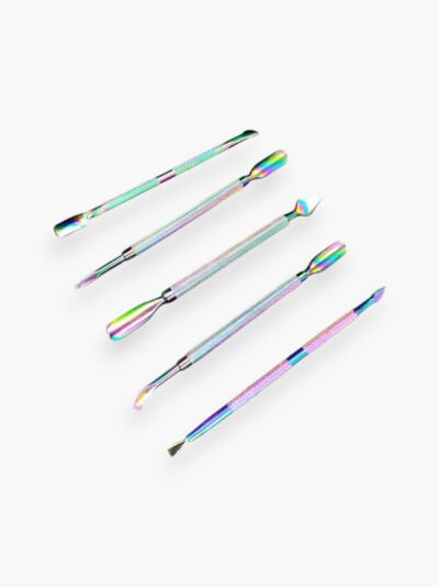 Espátula Dupla KAISA Furta-Cor – Aço Inox para Manicure e Nail Designer