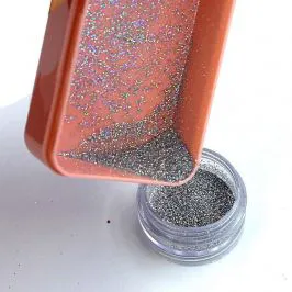 Coletor de Glitter Rosa - Recipiente para Decoração de Unhas - Imagem 3