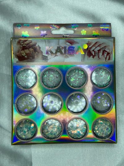 Kit com 12 Glitter Flocado – Para Unha de Gel e Encapsulamento