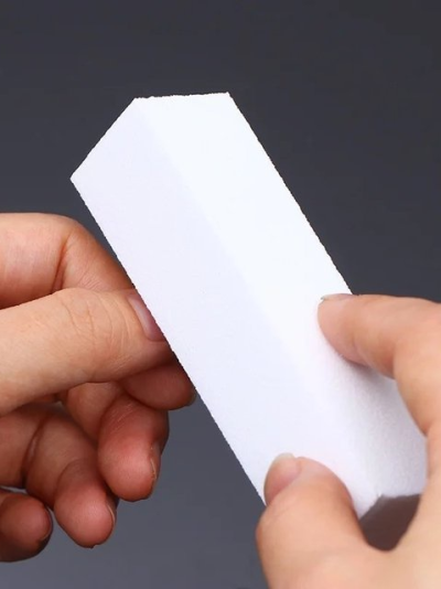 Kit com 10 Lixas Bloco Branca Polidora - Acabamento Perfeito para Unhas