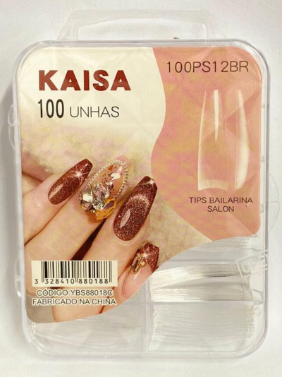 Tips Bailarina Salon KAISA – Kit com 100 Unidades