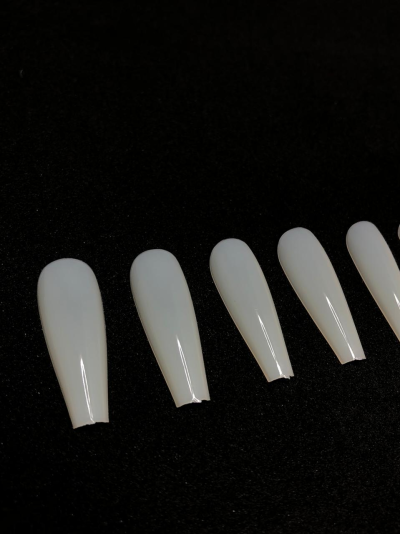 Unha Postiça Bailarina Transparente/Natural - 100 Unidades