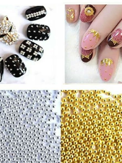 Kit com 12 Unidades de Caviar para Decoração de Unhas – Nail Art