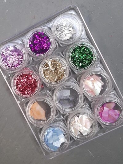 Kit Madrepérola com Folha de Ouro para Encapsular Unhas