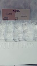 Kit com 500 Tips Bailarina Transparente - Caixa Acrílica