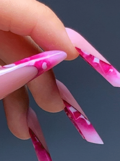 Unha Postiça Almond Russa Natural/Transparente - 100 Unidades