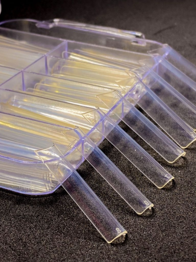 Tips Curvatura C Extra Longa Transparente/Natural - 100 Unidades