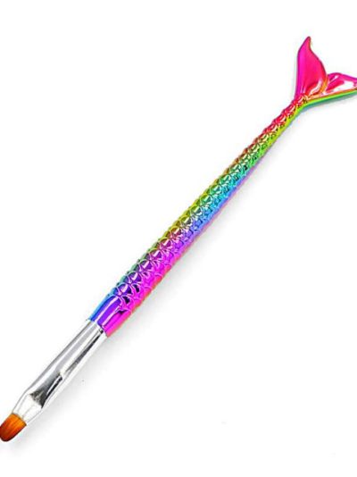 Pincel Língua de Gato Sereia para Unhas de Gel