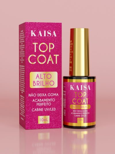 Top Coat Luxo 10ml - Kaisa Alto Brilho em Gel