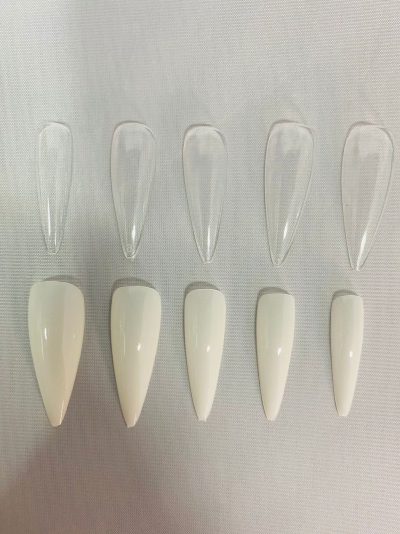 Unha Postiça Stiletto C/100 Unidades – Transparente/Natural