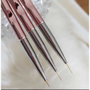 Kit com 3 Pincéis Finos Rosé - Kaisa