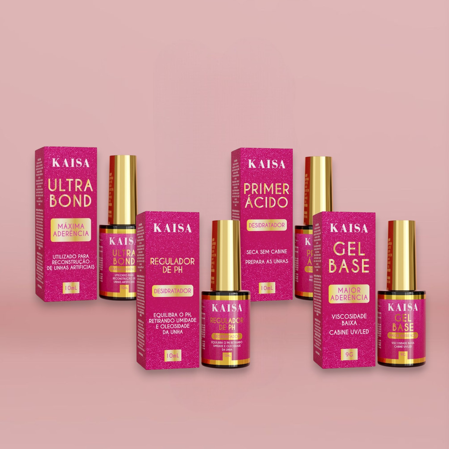 Kit de Preparadores Luxo KAISA - Preparação Completa para Alongamento