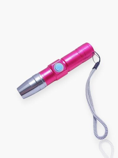 Lanterna Flashlight LED/UV USB – Alta Potência e Versatilidade