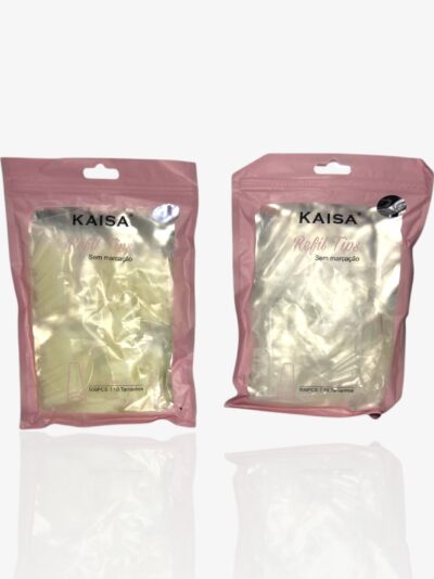 Refil Tips Curvatura C KAISA - 500 Unidades para Alongamento Profissional