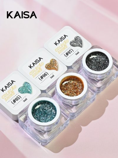 Gel KAISA Coleção Gel KAISA Coleção SHINE | 5ML | Ideal para Nail Art e Acabamentos Perfeitos