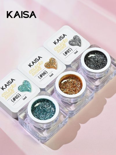 Gel KAISA Coleção Gel KAISA Coleção SHINE | 5ML | Ideal para Nail Art e Acabamentos Perfeitos