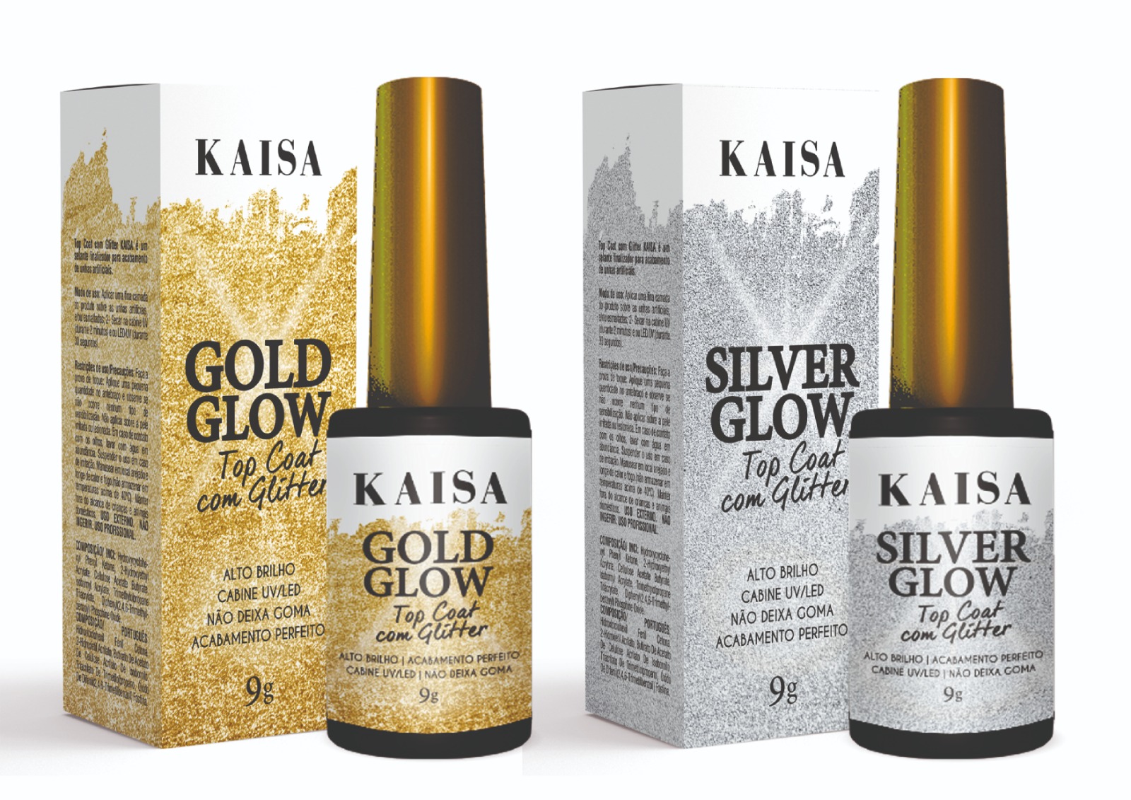 Top Coat Com GLITTER KAISA Kaisa Nails
