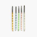 Kit com 5 Pincéis para Gel com Cabo Espiral – Ideal para Unhas de Gel e Decoração