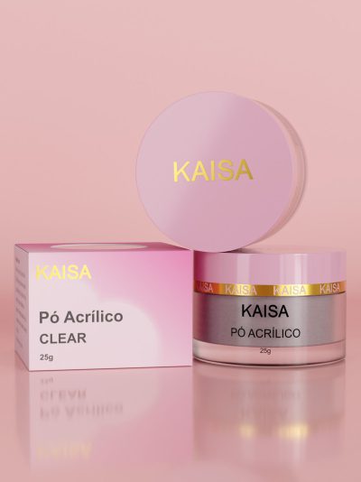 Pó Acrílico KAISA Luxo 25G – Alta Pigmentação e Acabamento Impecável - Clear