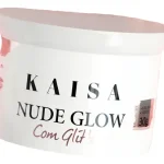 Cápsula de Gel KAISA + Frasco Grátis - 30G - 5 Cores Disponíveis - NUDE GLOW C/ GLITTER