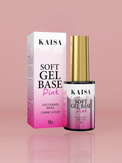 Soft Gel Base PINK KAISA LUXO 9G – Fixação e Aderência Perfeita!
