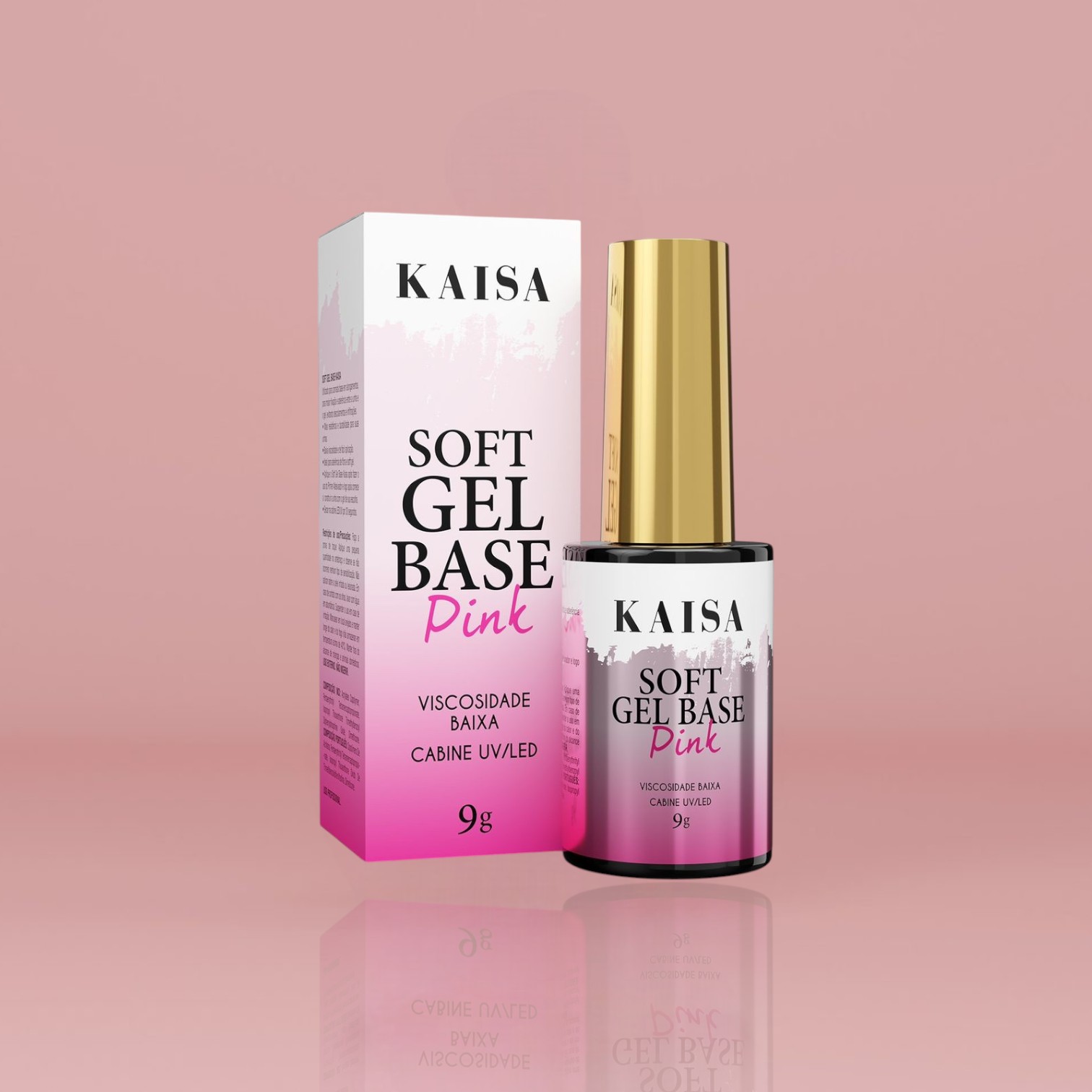 Soft Gel Base PINK KAISA LUXO 9G – Fixação e Aderência Perfeita!