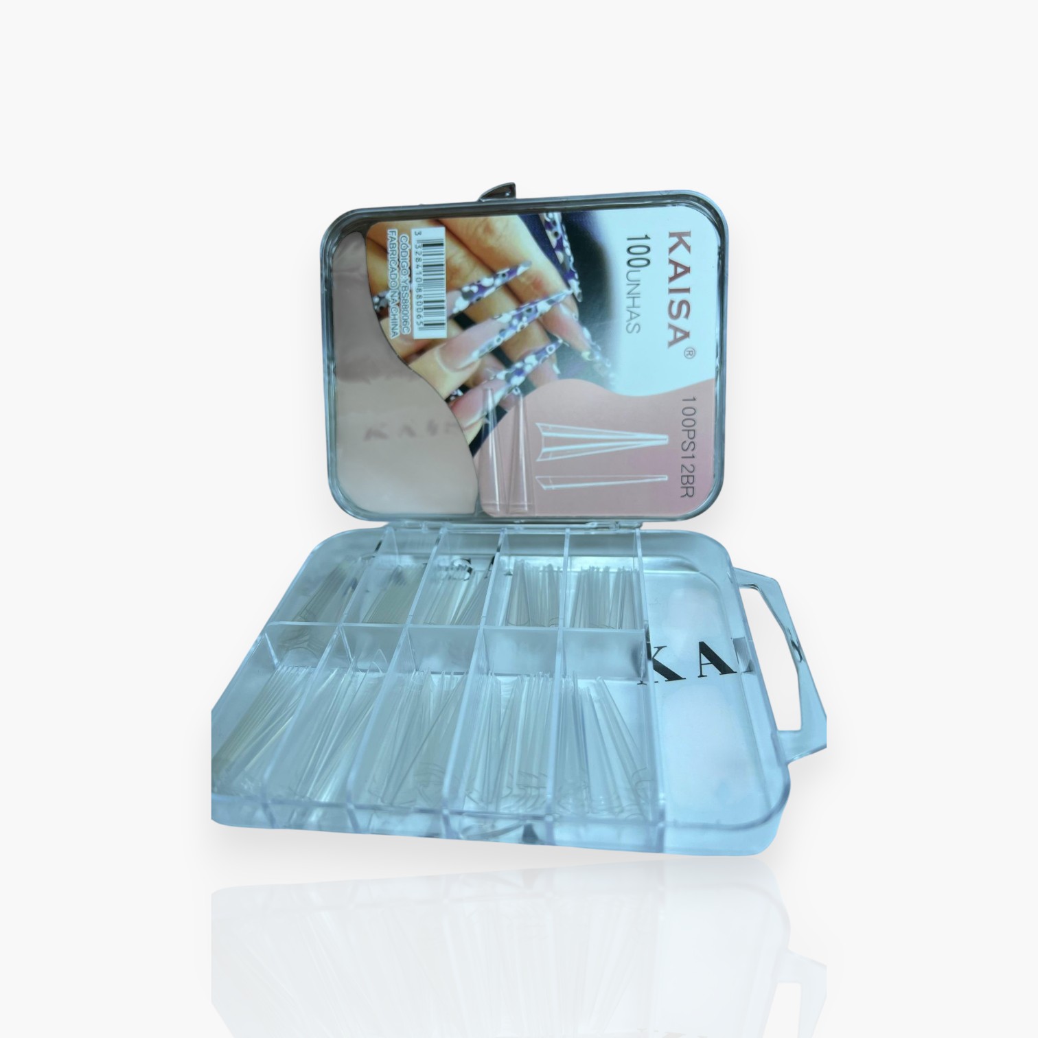 Tips Vamp Extra-Longa KAISA – 100 Unidades (Natural/Transparente)