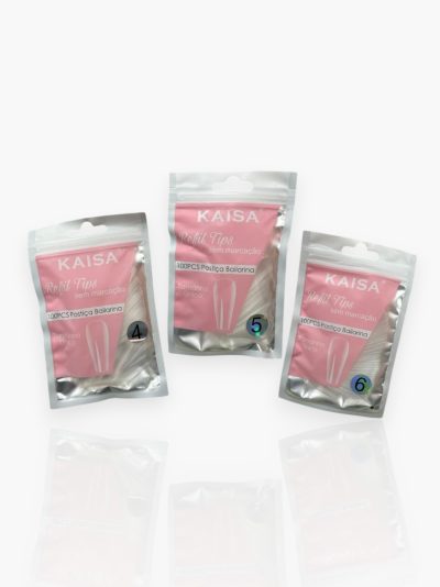 Refil Postiça Bailarina KAISA – 100 Unidades | Transparente e Sem Marcação