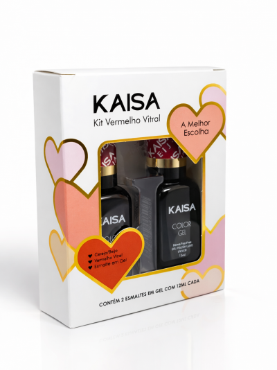 Kit Esmalte Vermelho Vitral (cereja + beijo)