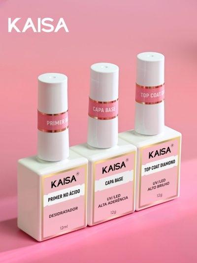 Kit linha Diamond - Top Coat+ Capa base + Primer No Ácido