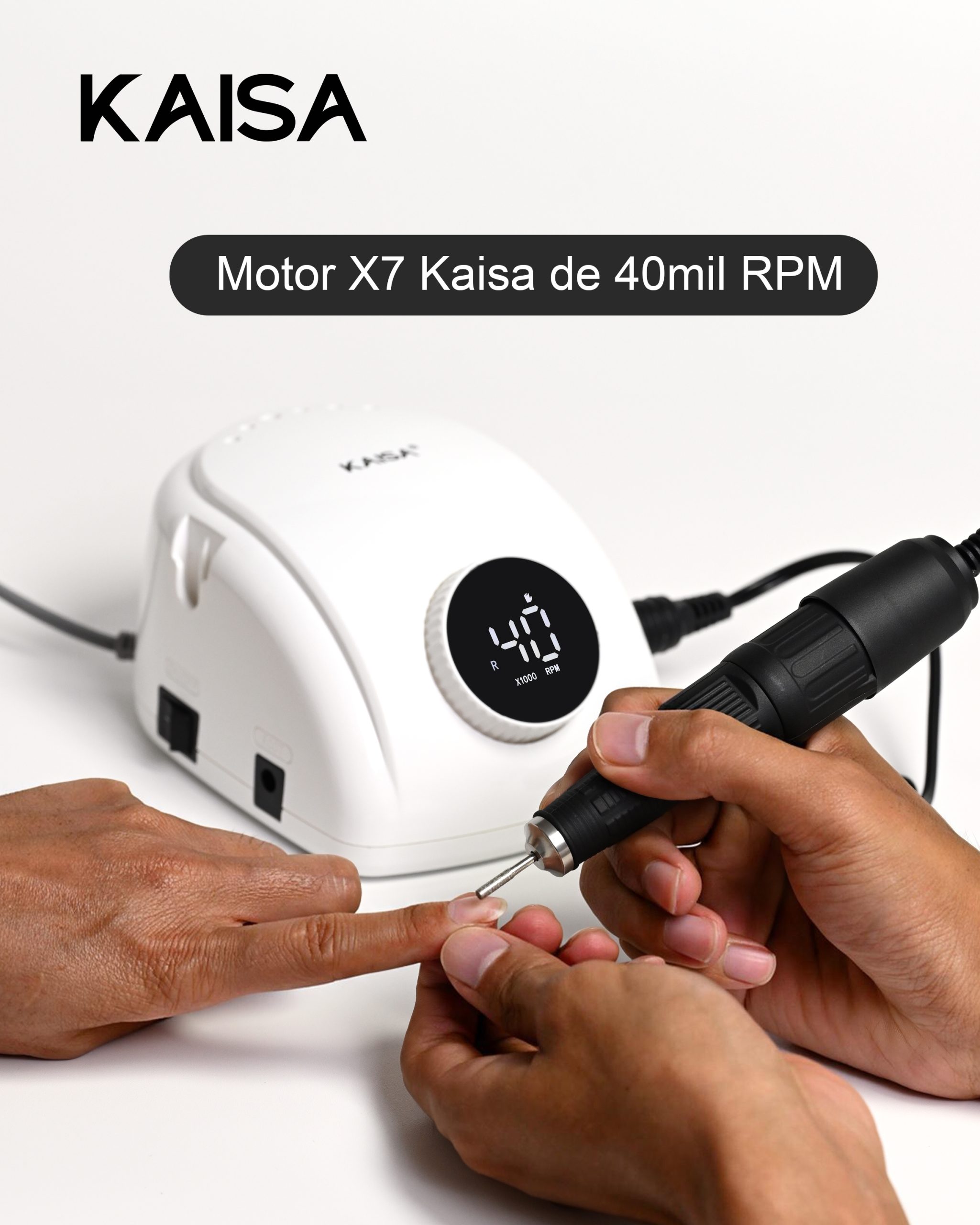 Motor X7 KAISA – 40.000 RPM Profissional para Manicure e Pedicure - Imagem 2
